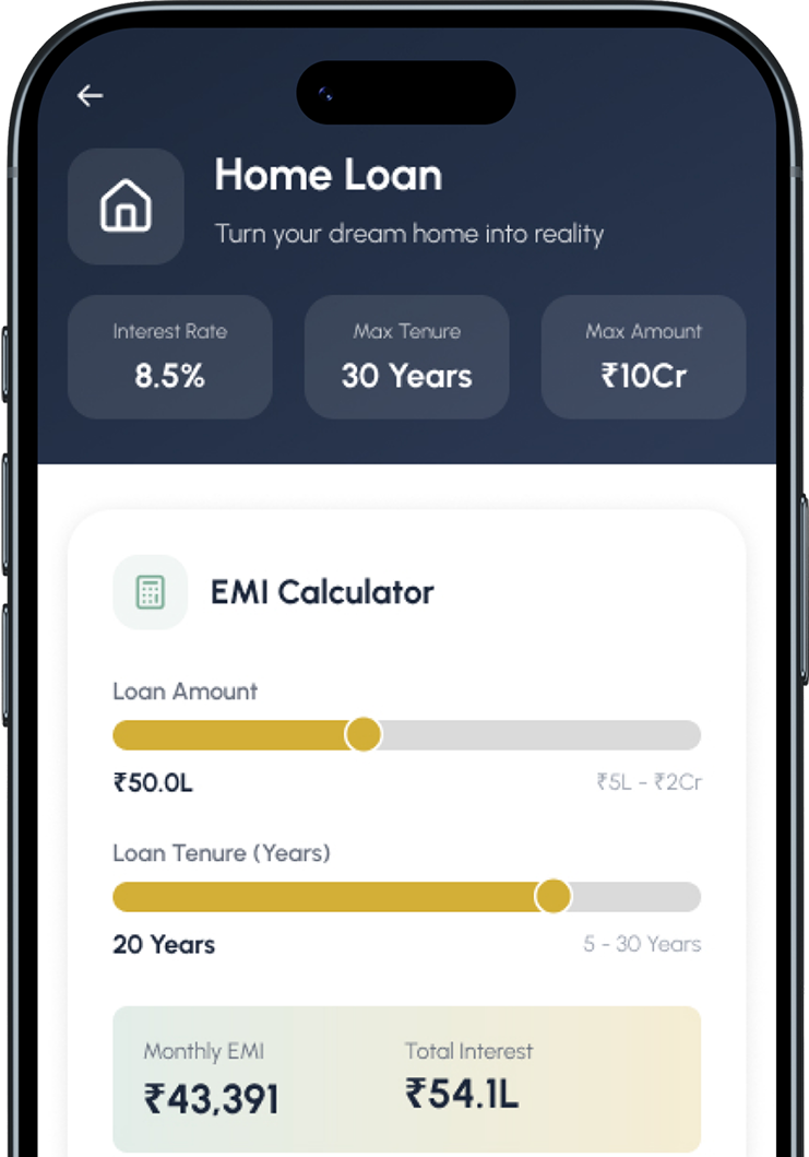Home Loan Phone Mockup