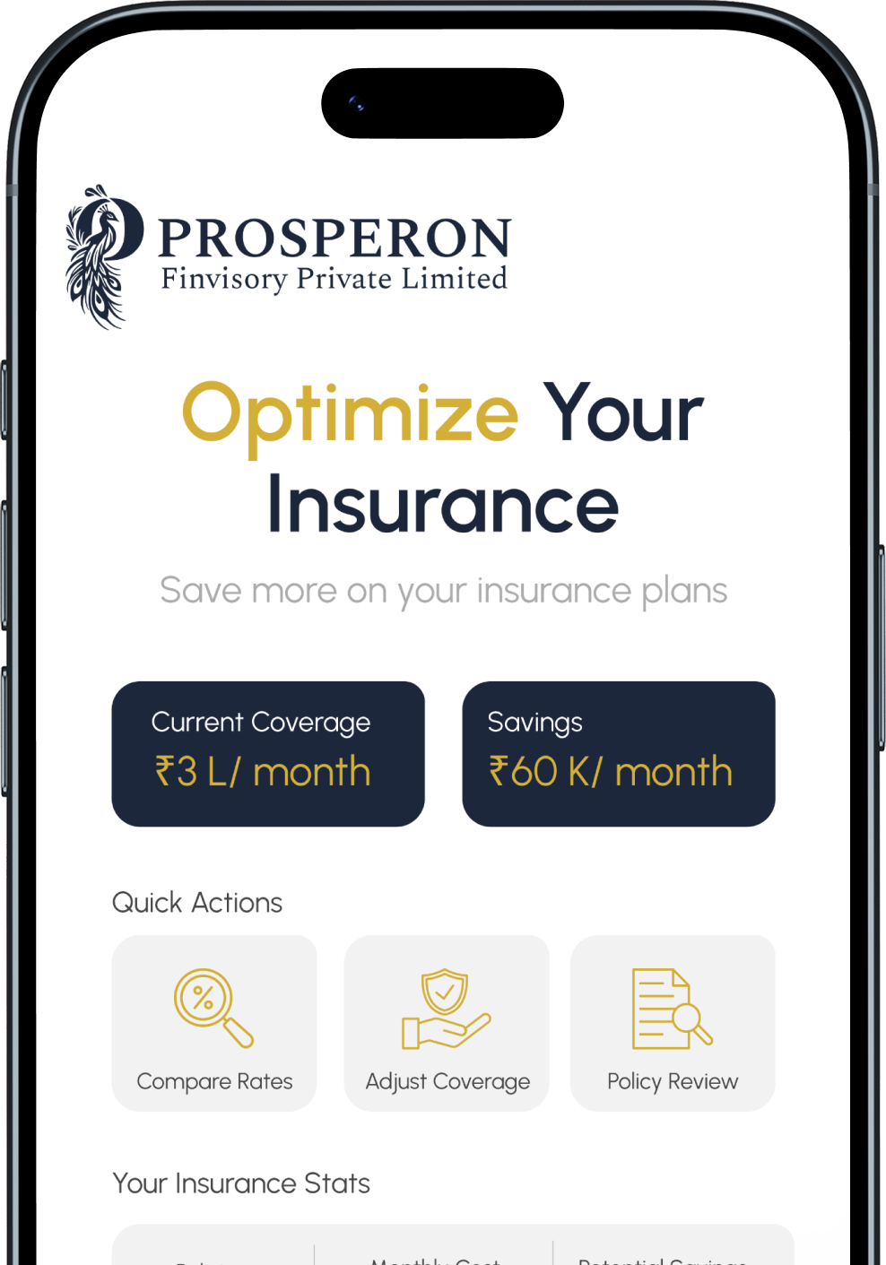 Right insurance, no gaps Phone Mockup